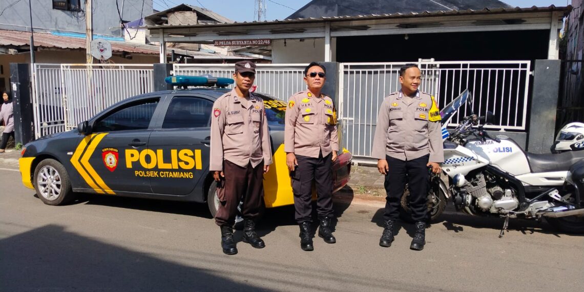 Polsek Citamiang Tingkatkan Patroli Strong Point Antisipasi Gangguan Kamtibmas Di Siang Hari