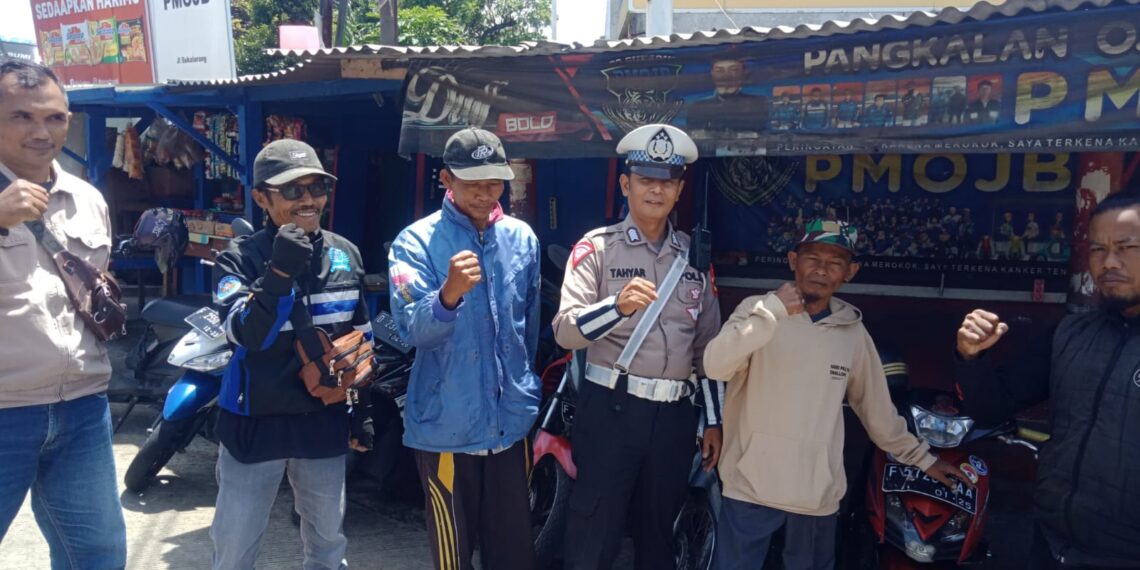 Operasi Zebra Lodaya 2024, Unit Lantas Polsek Sukalarang Edukasi Tertib BerLalu Lintas Kepada Pengemudi Ojek