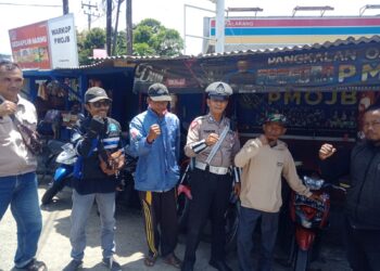 Operasi Zebra Lodaya 2024, Unit Lantas Polsek Sukalarang Edukasi Tertib BerLalu Lintas Kepada Pengemudi Ojek