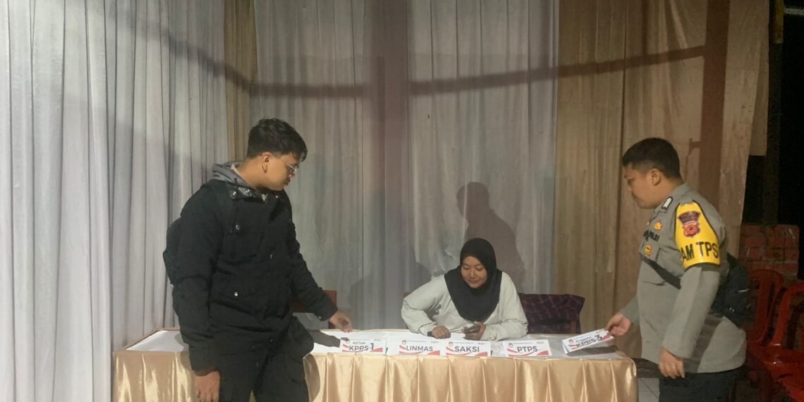 Polsek Sukaraja Polres Sukabumi Kota melaksanakan patroli di lokasi TPS