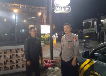 Patroli Malam, Unit Samapta Polsek Cisaat Tekan Kriminalitas dan Gangguan Kamtibmas