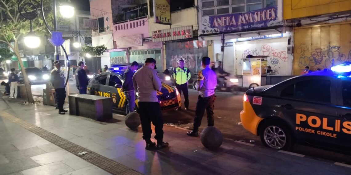 Polsek Cikole Tingkatkan Patroli KRYD Pasca Pilkada Serentak