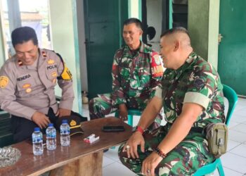 Kapolsek Cireunghas Jalin Silaturahmi Dengan Sambangi Mako Koramil