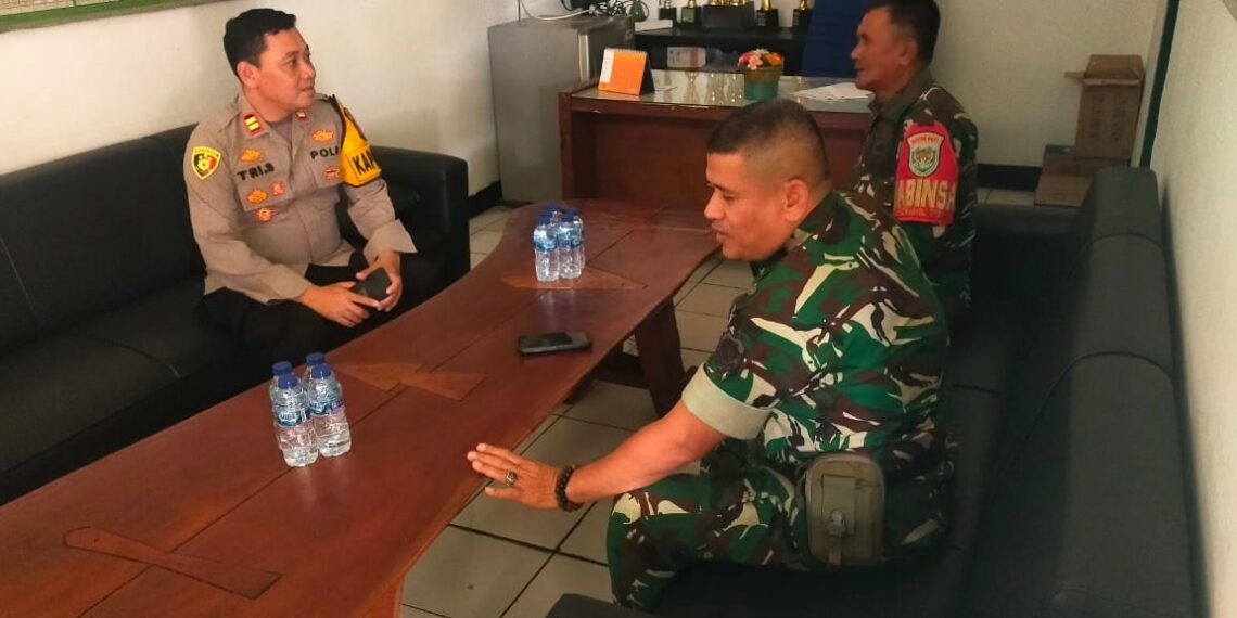 polsek Kebonpedes Lakukan Kunjungan Kerja Ke Koramil 0607 Sukaraja