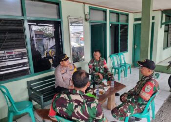 Kapolsek Sukalarang Lakukan Kunjungan Kerja Ke Koramil 0607 Sukaraja