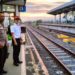 Polsek Cisaat Laksanakan  Pengamanan Stasiun Kereta Api Jelang Libur Tahun Baru