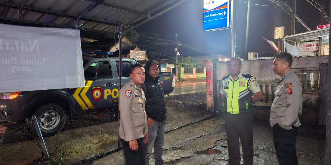 Pasca Natal dan Taun Baru Polsek Sukalarang Tingkatkan Patroli KRYD Malam Minggu