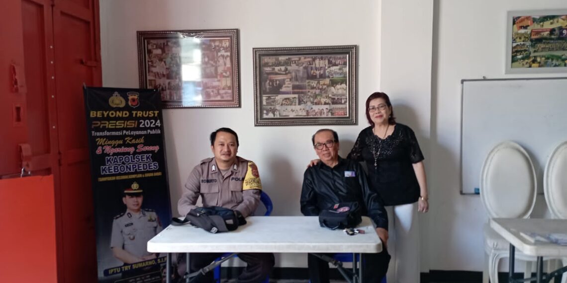 Jaga Kondusifitas Pelaksanaan Minggu Kasih Anggota Polsek Kebonpedes Pengamanan di Gereja Bethel Indonesian Pajagalan 23