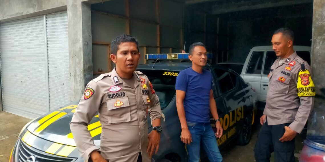 Polsek Baros Sambang warga Nangela Sampaikan Pesan Kamtibmas