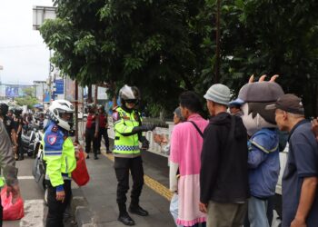 Pantau Situasi Kamtibmas, Polres Sukabumi Kota Patroli Bermotor Jelang Buka Puasa