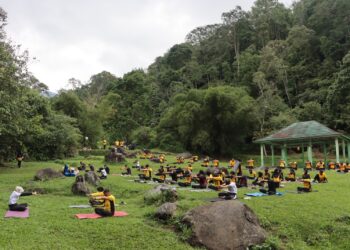 “Menarik!”, Puluhan Polisi di Sukabumi Olahraga Yoga, Wujudkan Fisik dan Mental Prima di Bulan Puasa