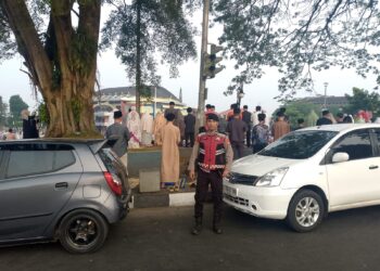 Beri Pelayanan Prima, Puluhan Polisi di Sukabumi Amankan Ibadah Shalat Idul Adha