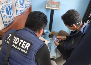 Pantau Kualitas dan Ketersediaan Beras, Satgas Pangan Polres Sukabumi Kota Sidak Pasar