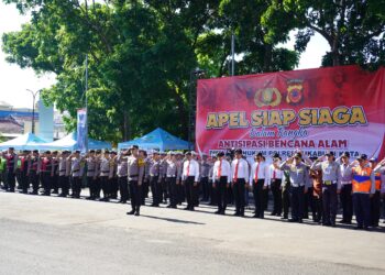 Kapolres Sukabumi Kota Pimpin Apel Siap Siaga Bencana Alam