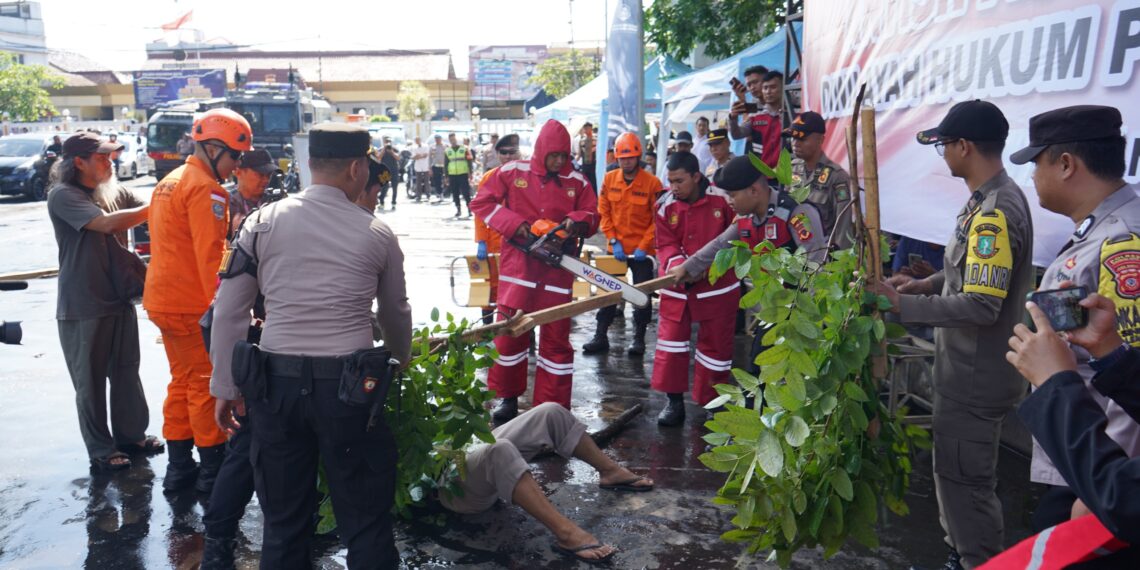 Polres Sukabumi Kota Gelar Simulasi Penanggulangan Bencana Alam