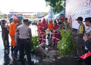 Polres Sukabumi Kota Gelar Simulasi Penanggulangan Bencana Alam