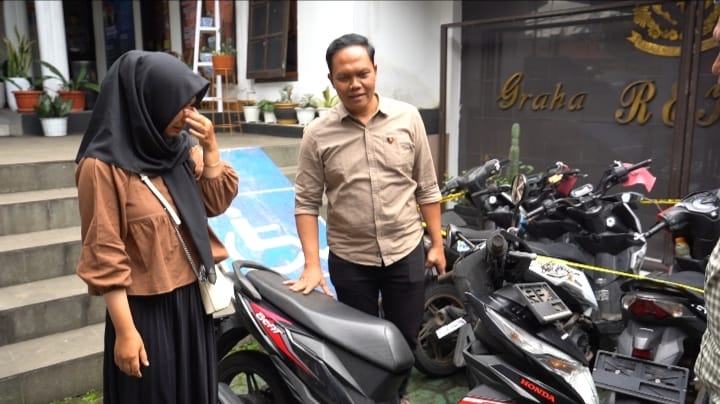 Empat Motor Curian Kembali, Tangis Haru Pecah di Polres Sukabumi Kota