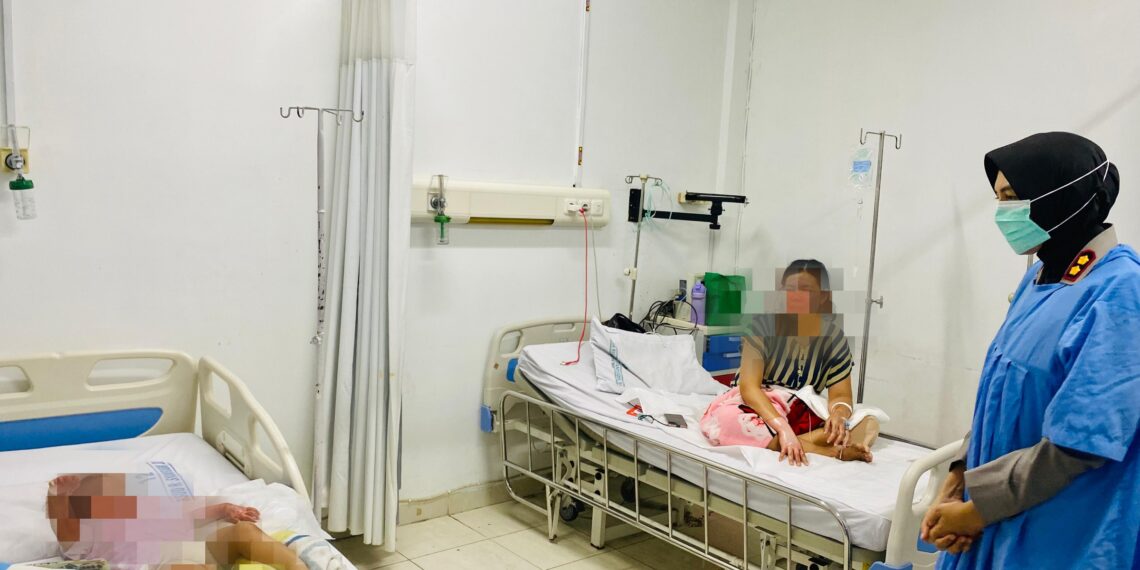Kapolres AKBP Rita Jenguk Balita Korban Ledakan Tabung Gas di Sukabumi