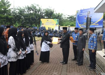Pagi Ini, Ribuan Calon PPPK Paruh Waktu Padati Lapang Cangehgar Palabuhanratu