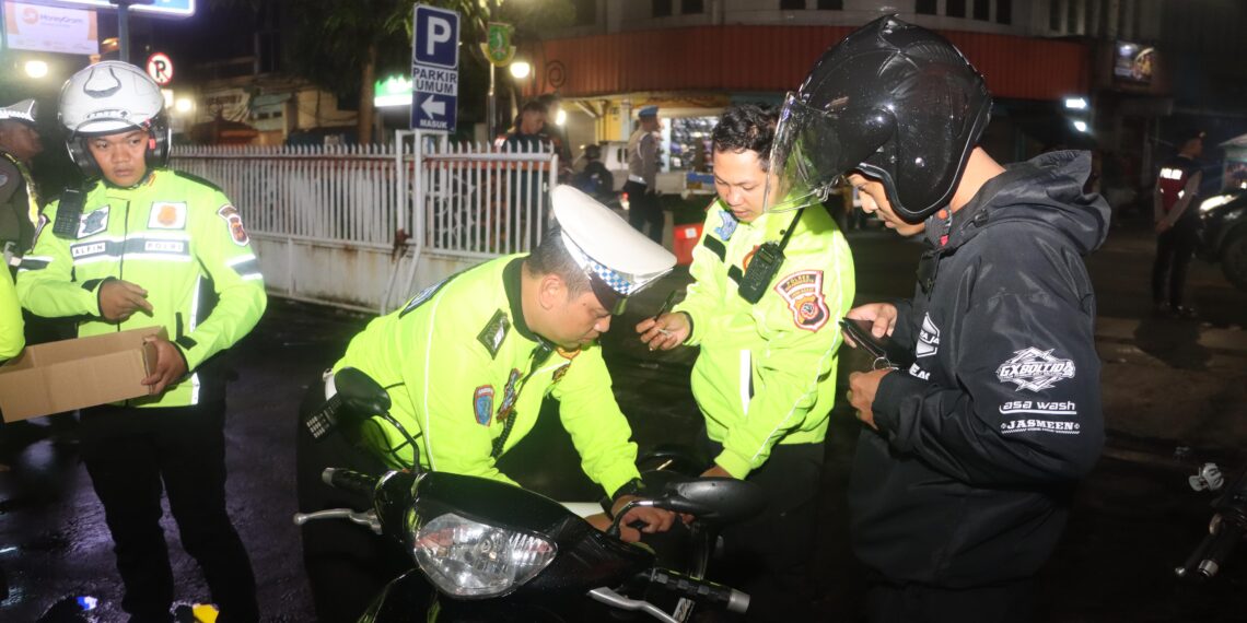 KRYD Akhir Pekan, Polres Sukabumi Kota Tindak 115 Pengguna Knalpot Brong