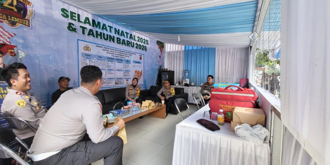 Kapolres Sukabumi Kota Cek Kesiapan Layanan Kesehatan di Pos Pam Natal dan Tahun Baru