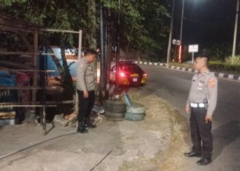 Polisi Gerak Cepat Amankan Kabel Menjuntai di Jalur Lingkar Selatan Usai Terima Laporan Warga
