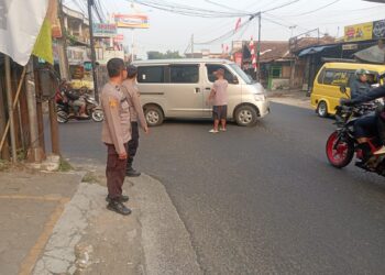 Polsek Lembursitu Gelar Gatur Pagi, Pastikan Arus Lalu Lintas Lancar