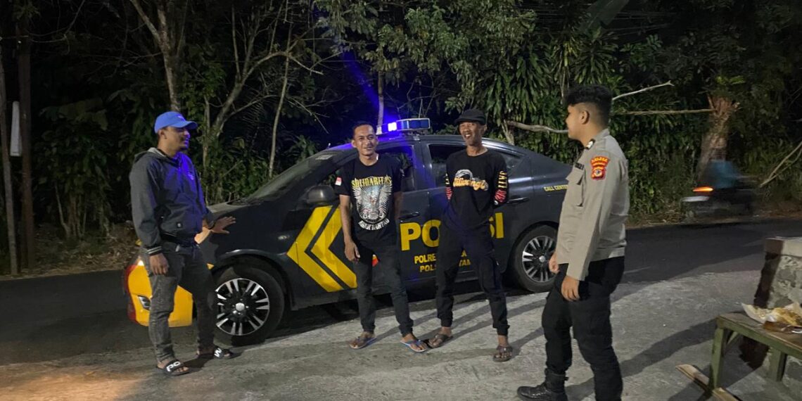 Polsek Citamiang Patroli Malam di Titik Rawan, Cegah Gangguan Kamtibmas