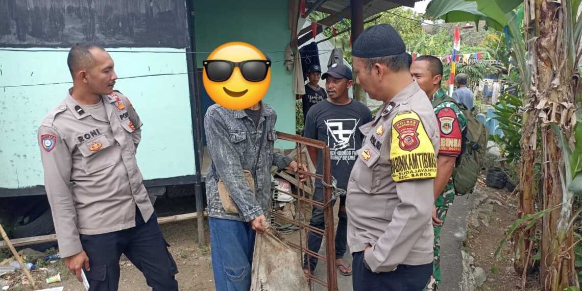 Respon Laporan Warga, Kapolsek Baros Amankan Terduga Pencuri Besi di Jayaraksa