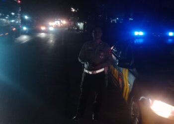 Jaga Kamtibmas Malam Hari, Polsek Baros Gelar Patroli Skala Besar