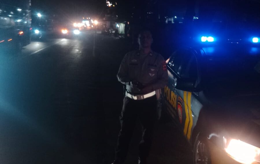 Jaga Kamtibmas Malam Hari, Polsek Baros Gelar Patroli Skala Besar