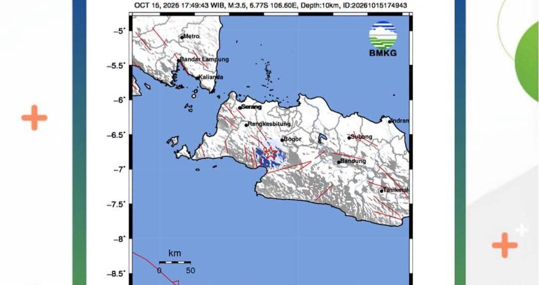 Gempa Dangkal M 3,5 Terjadi di Sukabumi, Ini Wilayah yang Merasakan