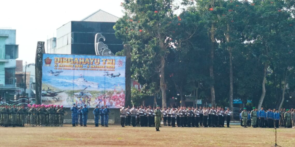 Upacara Peringatan HUT Ke-81 TNI Tingkat Kota Sukabumi Digelar di Lapang Merdeka