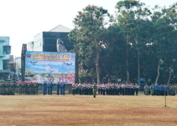 Upacara Peringatan HUT Ke-81 TNI Tingkat Kota Sukabumi Digelar di Lapang Merdeka