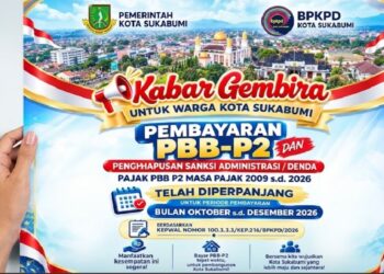 Denda PBB-P2 di Kota Sukabumi Dihapus hingga Desember 2026, Ini Cara Bayarnya